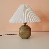 Upcycled lamp in pleated sandstone lampshade