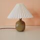 Upcycled lamp in pleated sandstone lampshade