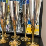 Service of 12 champagne flutes Orfèvrerie L'Ecuyer