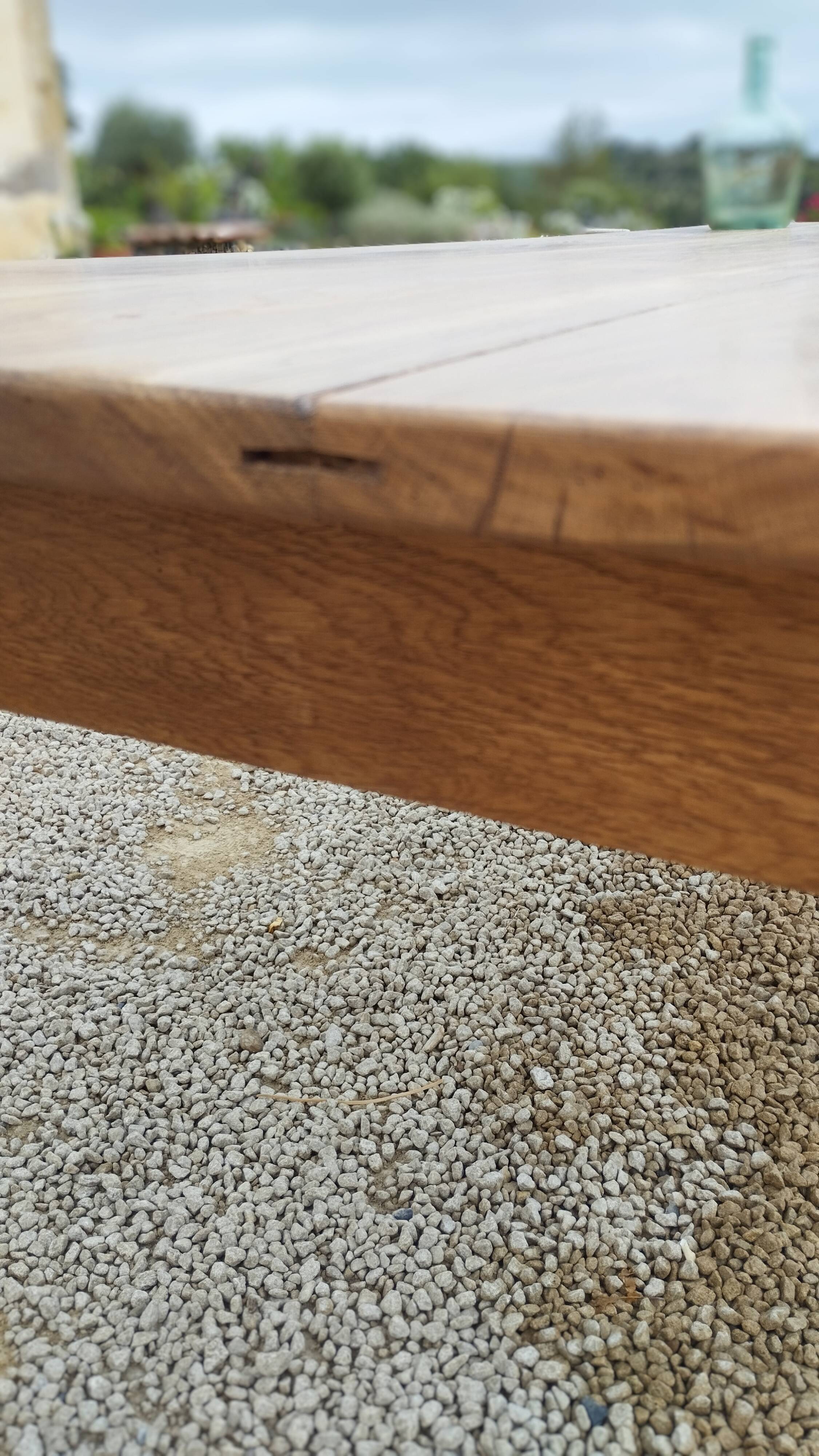 Elegant and refined 230 X 73 solid oak farmhouse table.