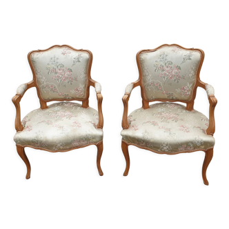 Pair of armchairs cabriolet Louis XV