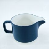 Blue porcelain coffee set - Pyroblan Sarreguemines France - vintage 80s