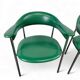 Set of 2 vintage green chairs / armchairs / lounge chairs