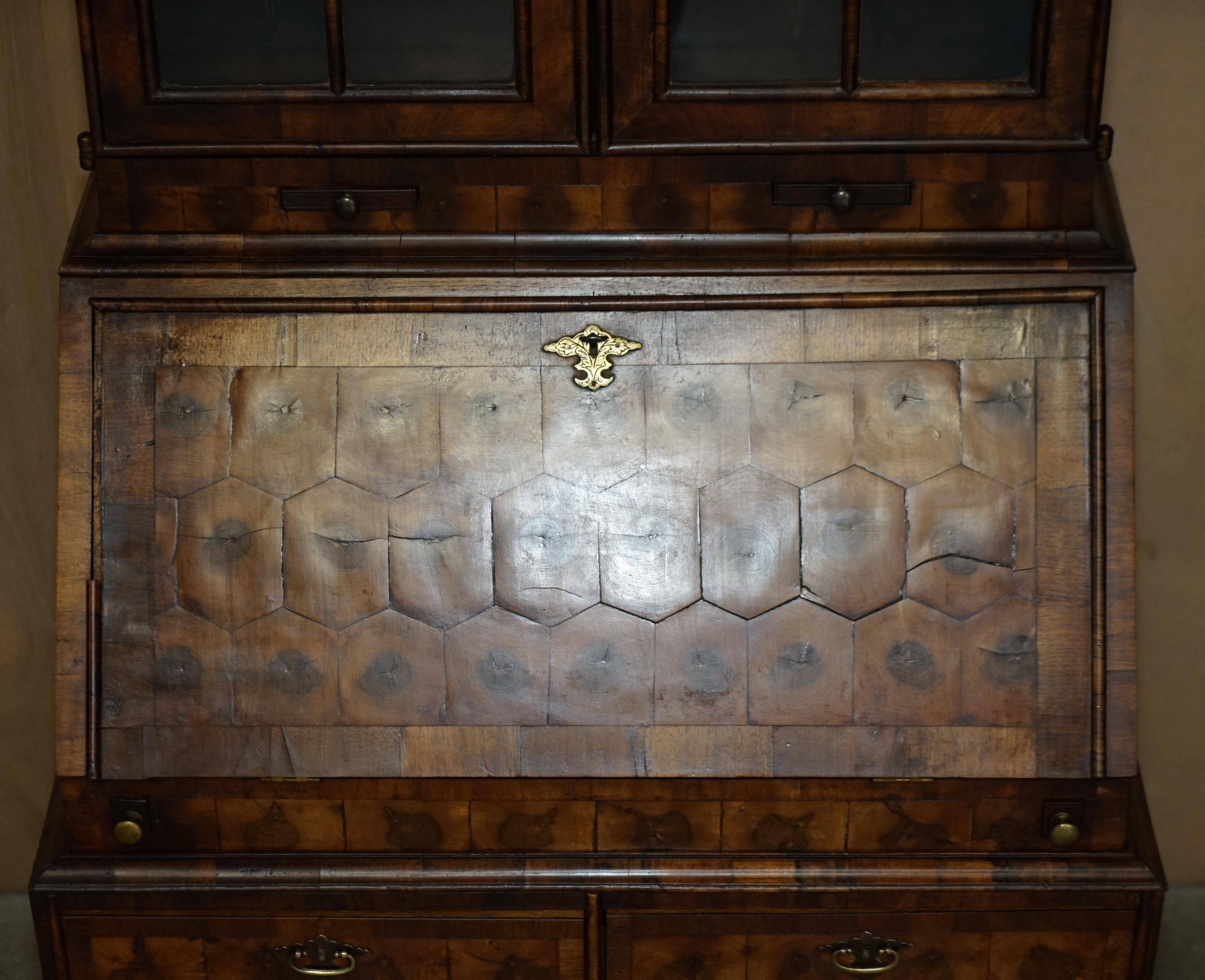 Antique Georgian Display Cabinet in Oyster Veneer circa 1780
