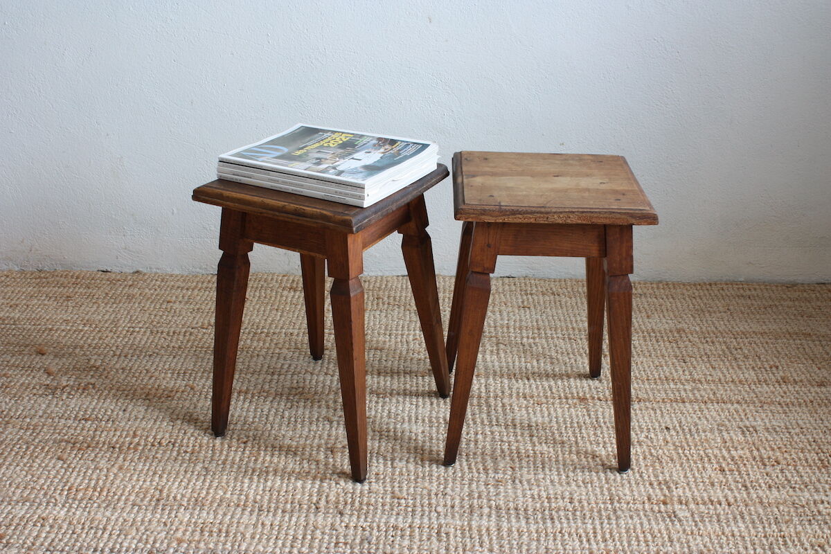 Vintage wooden nightstand stool