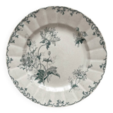 Round ironstone dish “Pavots” Choisy le Roi