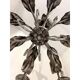 Lustre contemporain en fer forgé florentin brun-argent