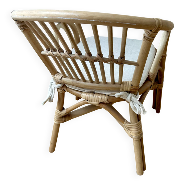 Fauteuil enfant en bambou et rotin
