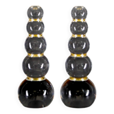 Pair of altuglass candle holders