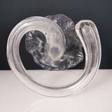 Flared glass vase rotating foot