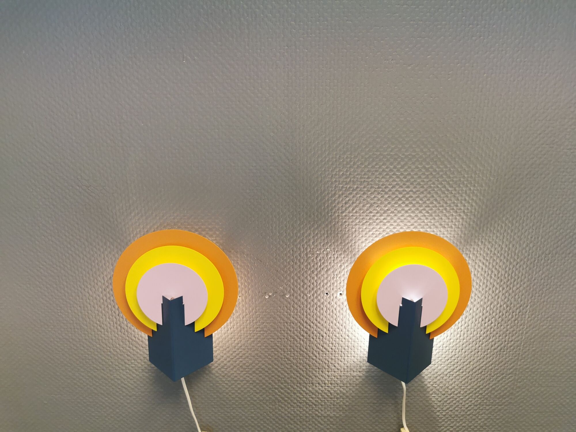 Set of wall lamps from Danish Lyskær, produced in the 80s