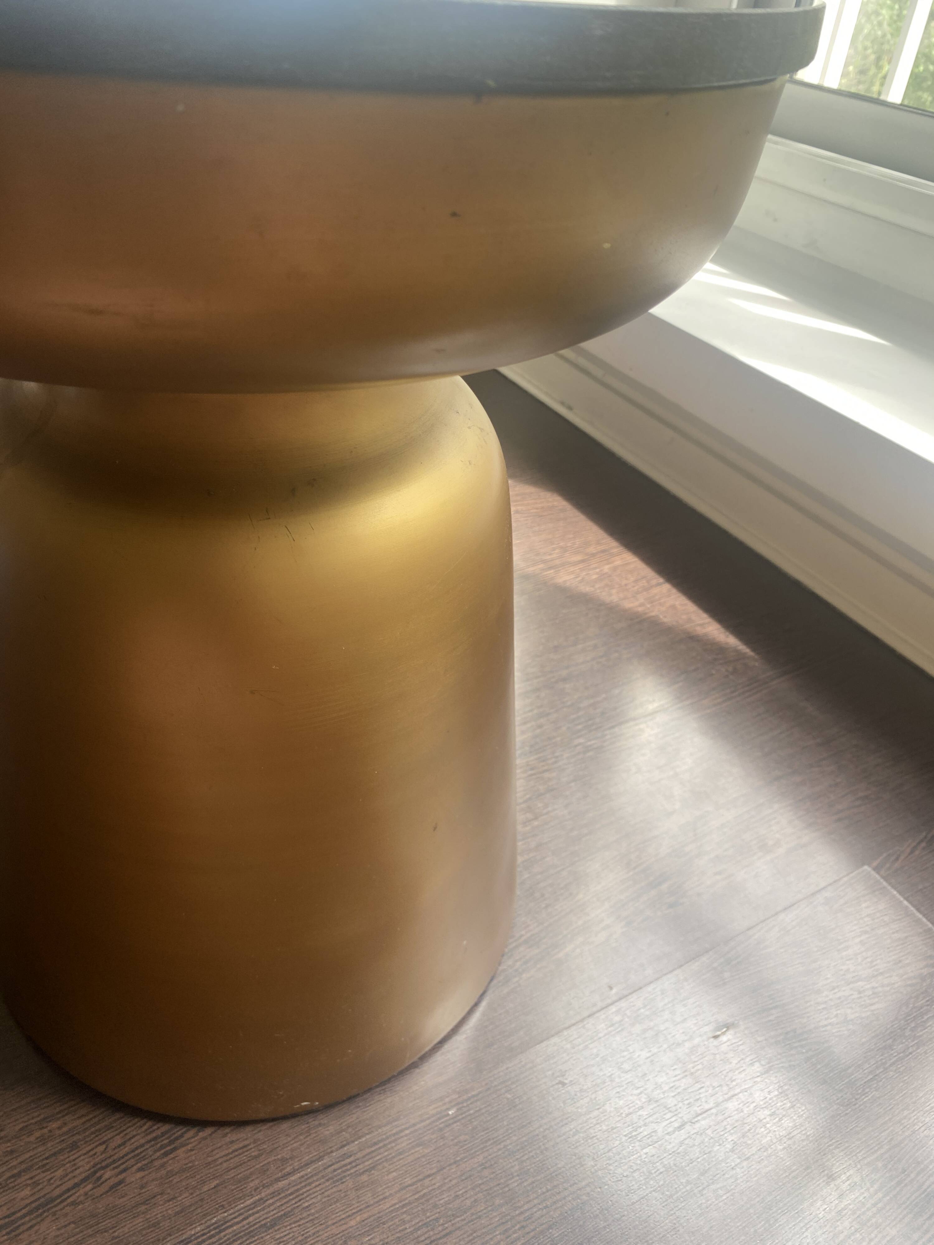 Table d'Appoint Top Granit Effet Bronze