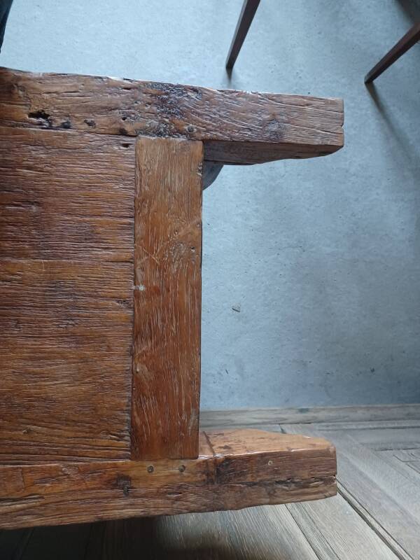Antique console table in ethnic exotic wood