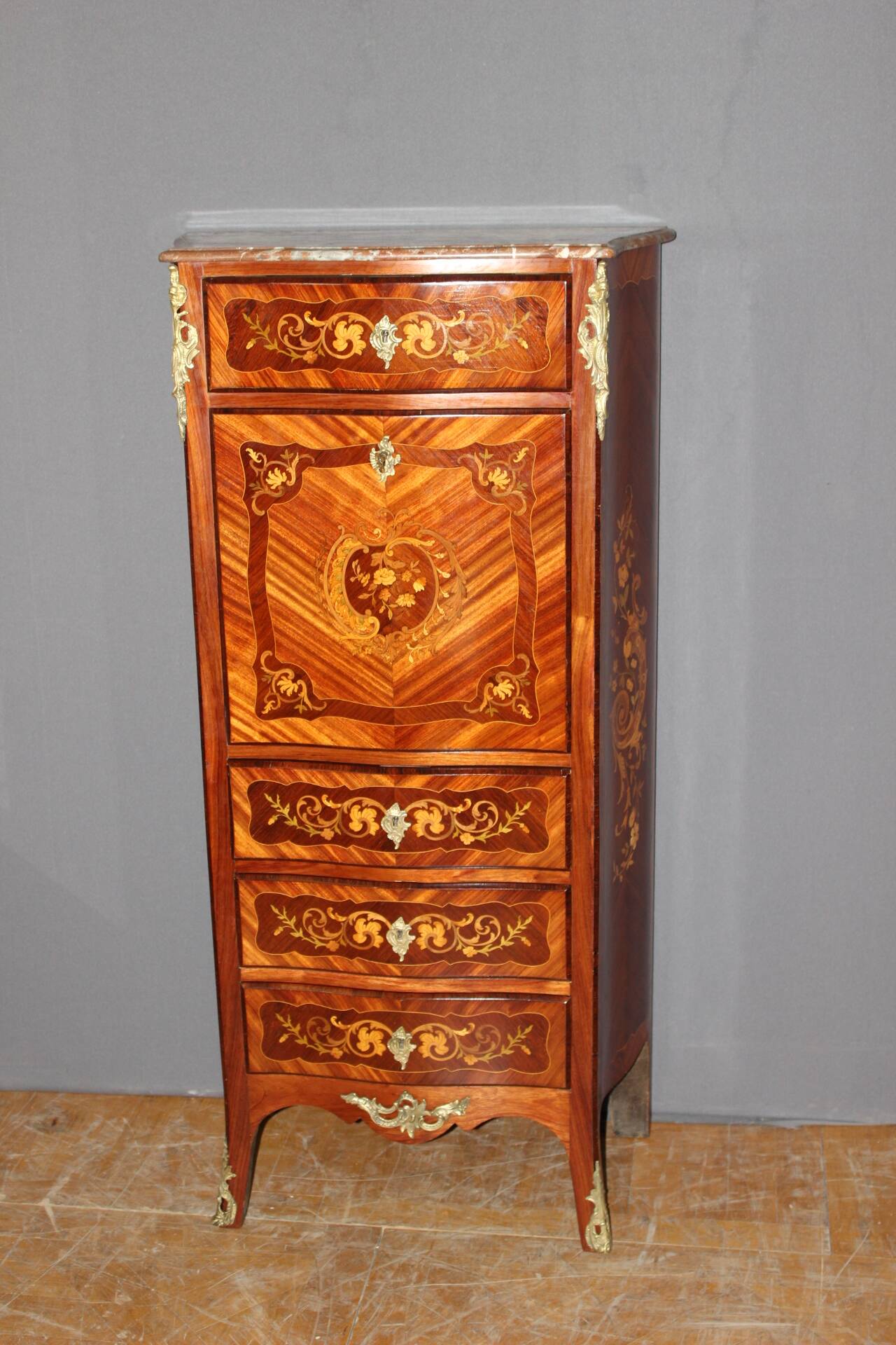 Louis XV style secretary stamped A. Monin, late 19th century