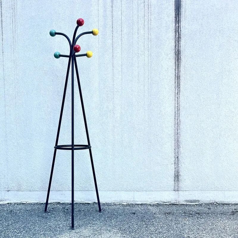 Portemanteau perroquet vintage années 50