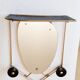 Matégot design mirror coat rack in brass and black perforated metal