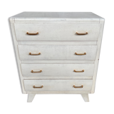 Vintage white chest of drawers feet compass 1960