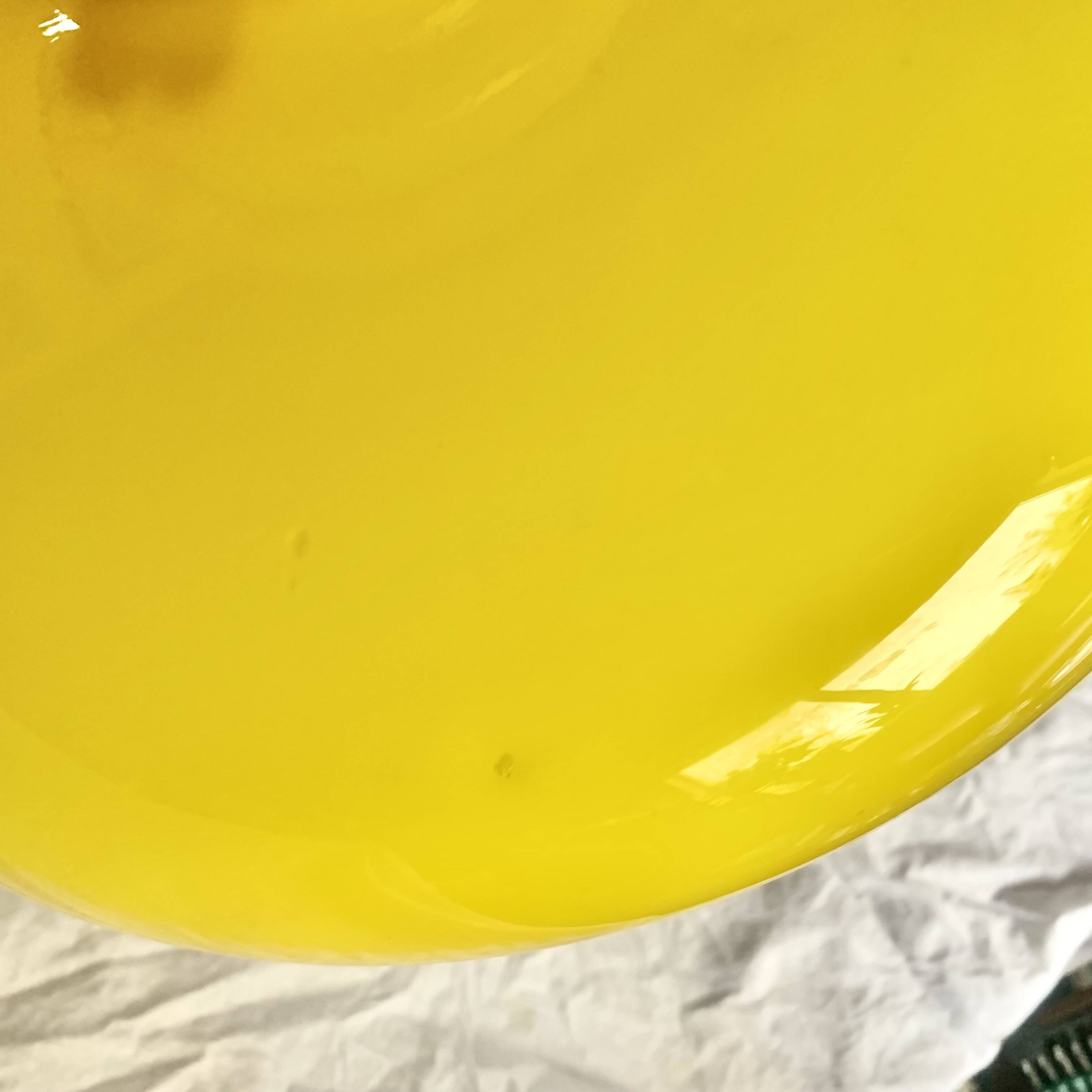 Large vintage yellow opaline pendant lampshade