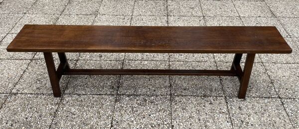 Banc de ferme en bois massif chêne 180cm pour table de ferme rustique 1950