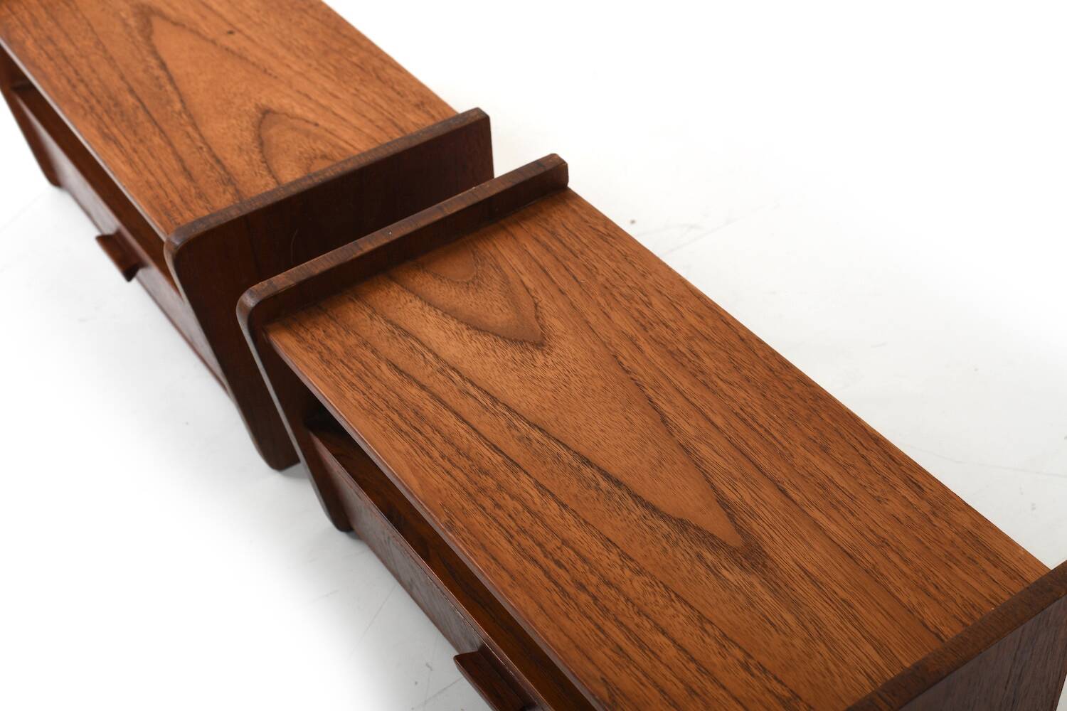 Danish Wall Mounted Nightstands in Teak 1960s