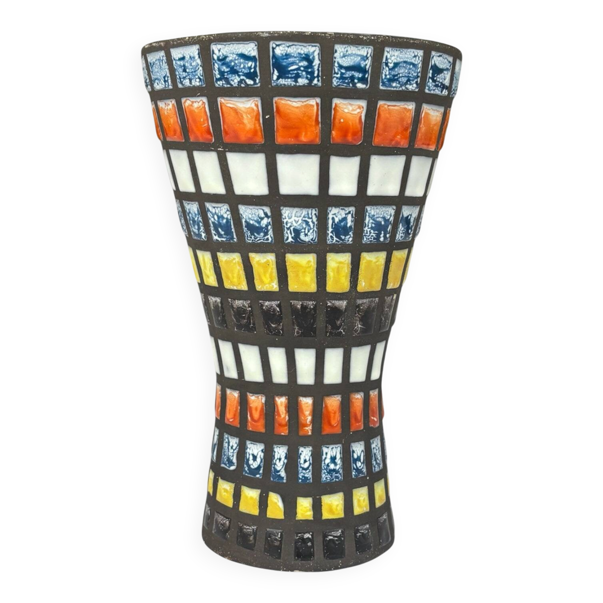 Vase Diabolo M44 décor « Pyjama » Roger Capron
