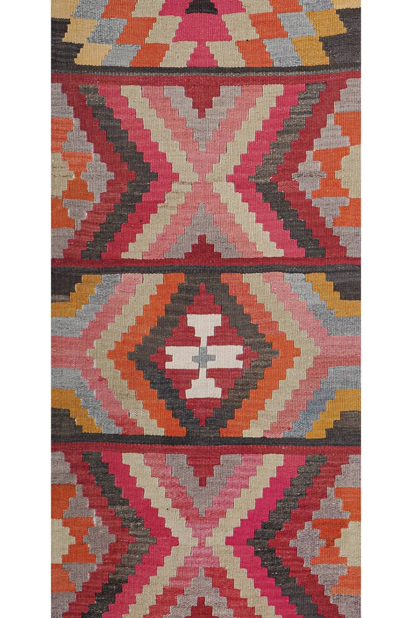 Vintage Turkish hallway rug 78x378 cm
