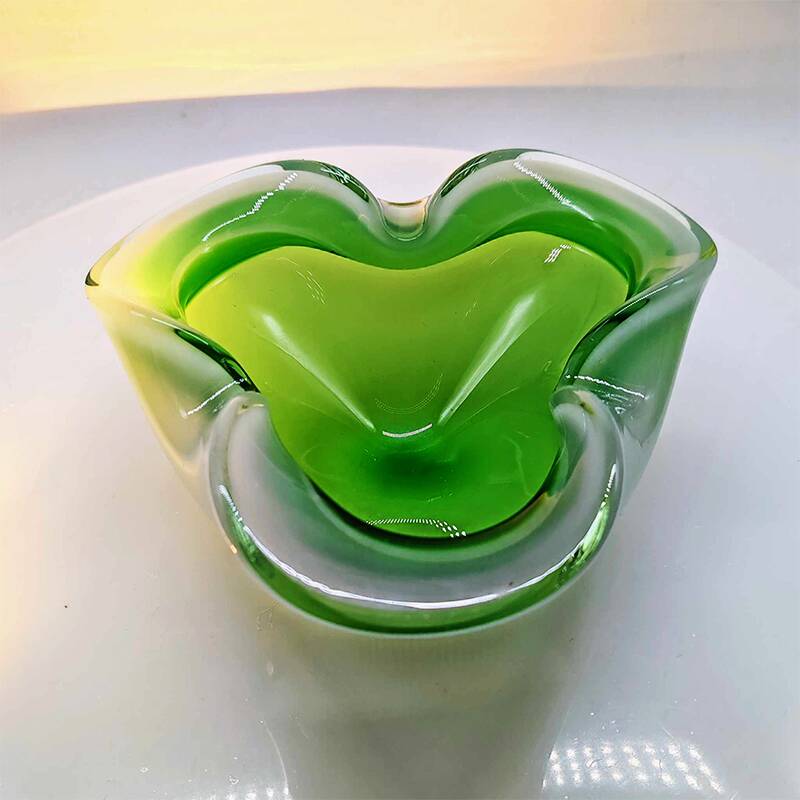1960s Big Ashtray or Catch-all in Murano Glass by Flavio Poli for Seguso.