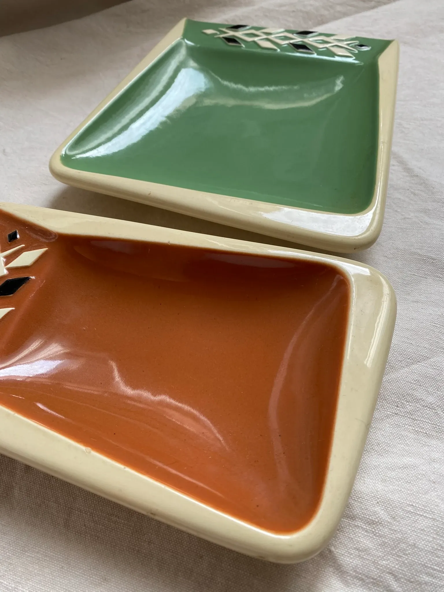 Vercéram snack bowls or dishes, 1950s