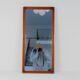 Modern Swedish mirror in mahogany from the 1940s.