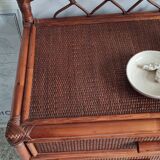 Rattan chest of drawers from the 1970s.