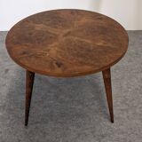 Side table, low tripod pedestal table, 50s-60s