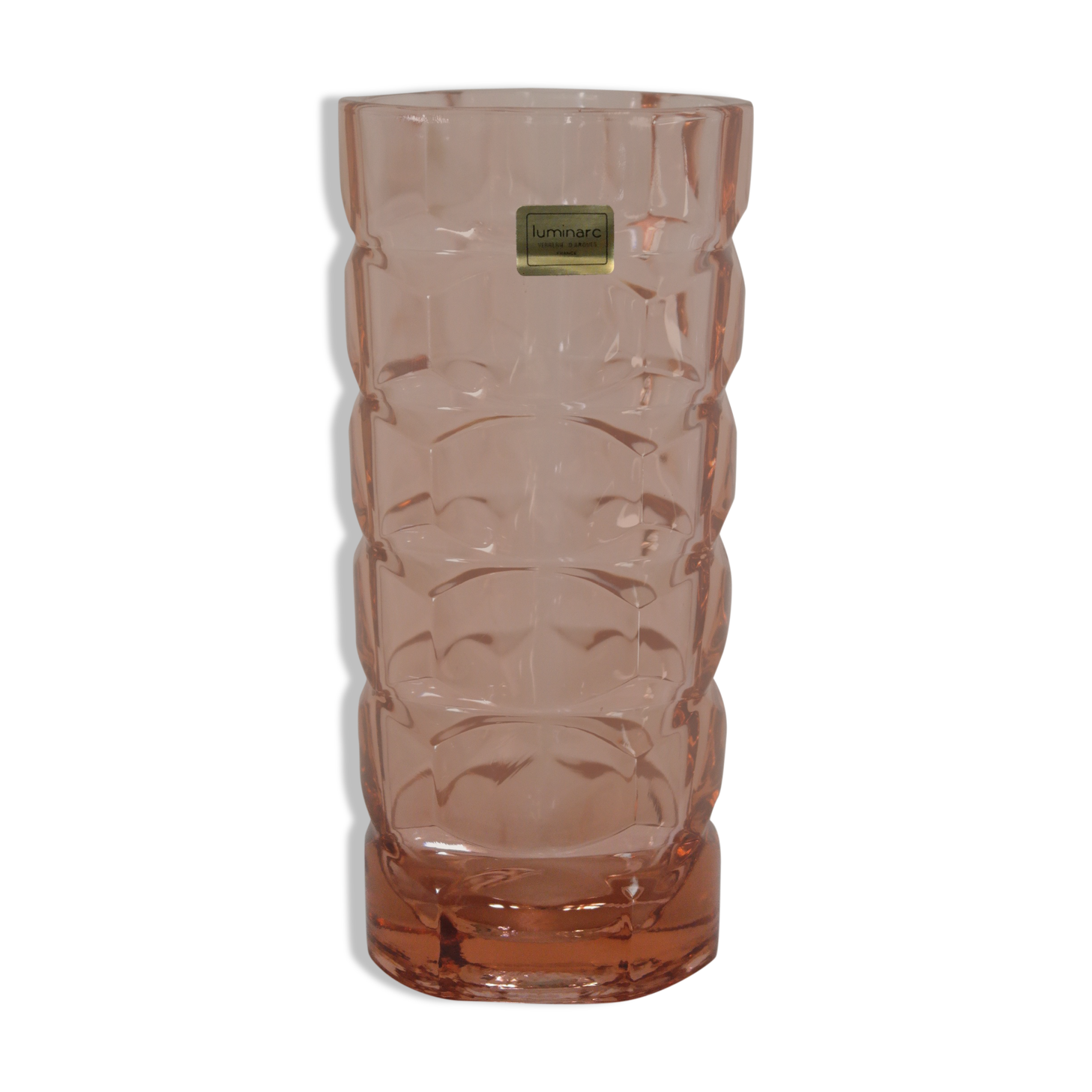 Vase luminarc vintage verrerie d'Arques France