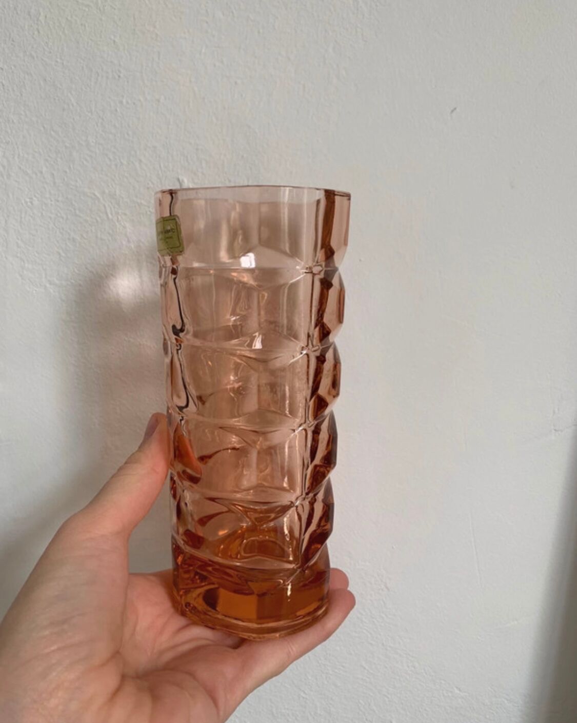 Luminarc vase model Windsor pink 1970