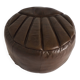 Pouf en cuir vintage