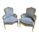 Pair of cabriolet armchairs in Louis XV style