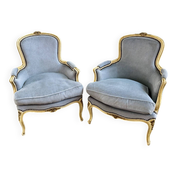 Paire de fauteuils cabriolet style Louis XV