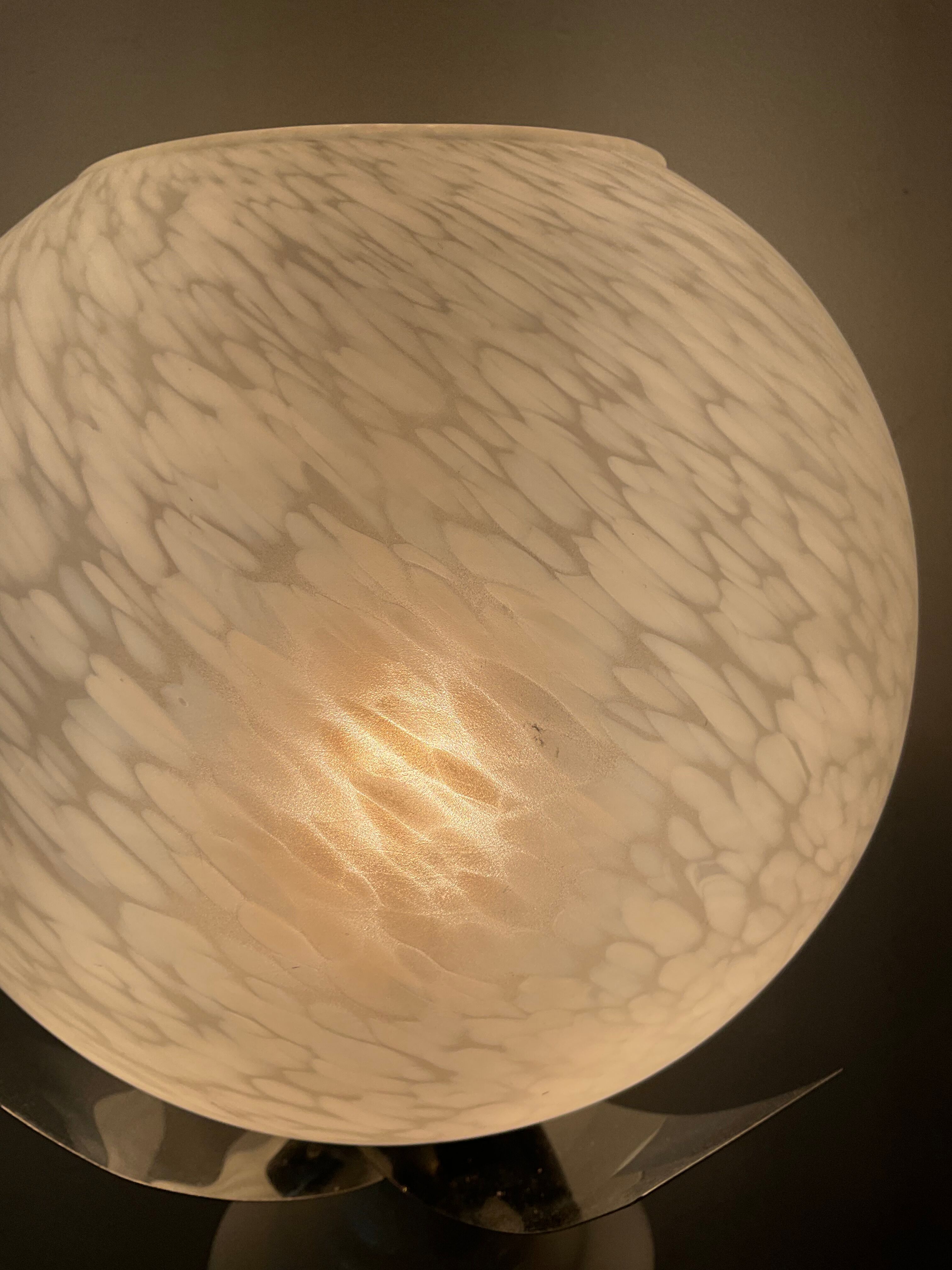 Vintage lamp globe vichy and ceramic 70s