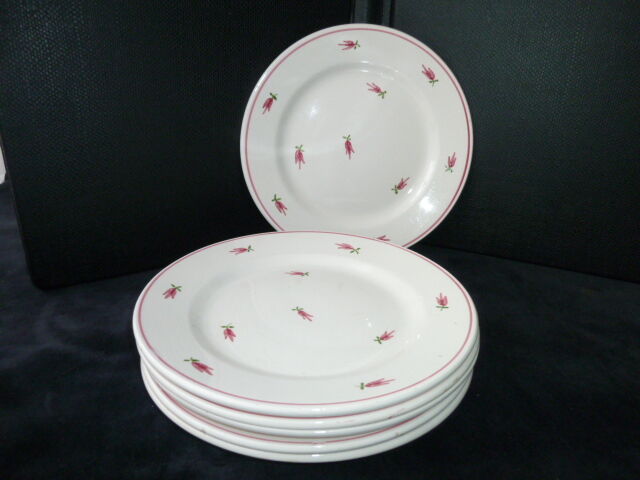 Set of 6 dessert plates in Niderviller earthenware Model Lille
