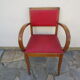 Fauteuil bridge rouge années 50