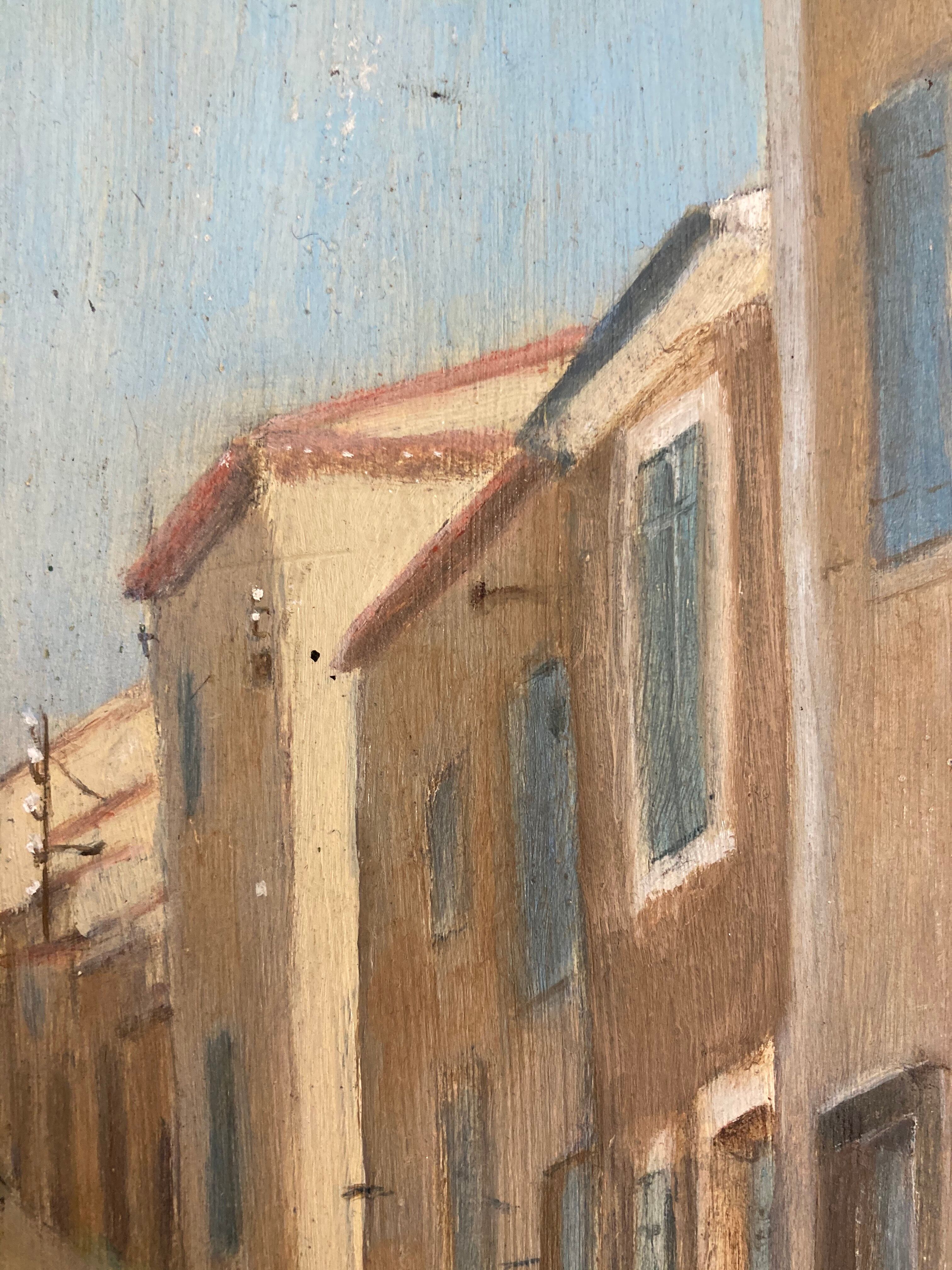 Huile sur carton vintage
