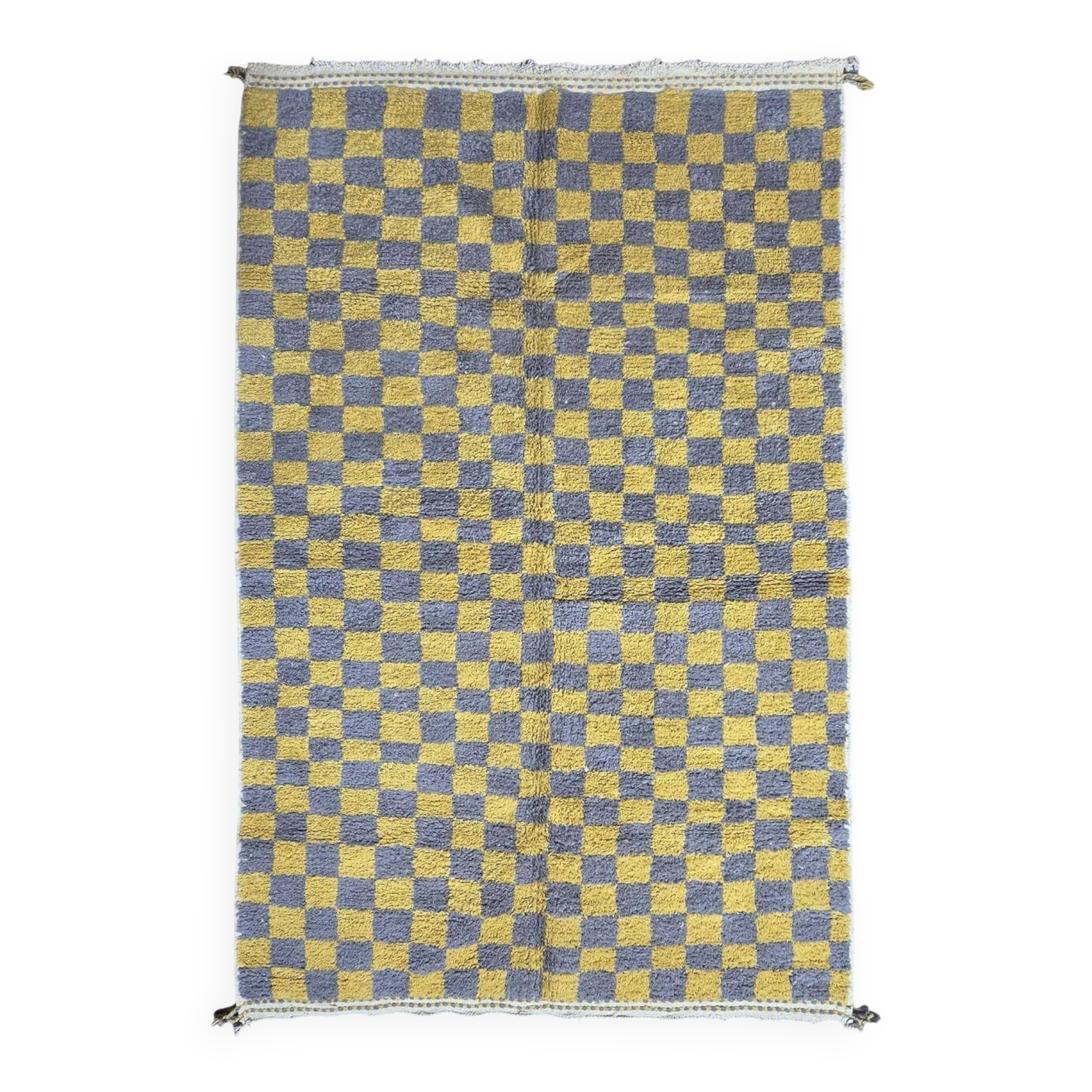 Berber rug with a checkerboard pattern - 297 x 200 cm