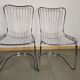 Lot de 4 chaise design en métal chromé années 70