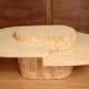 Table basse avec placage en travertin de maitland-smith, 1970s