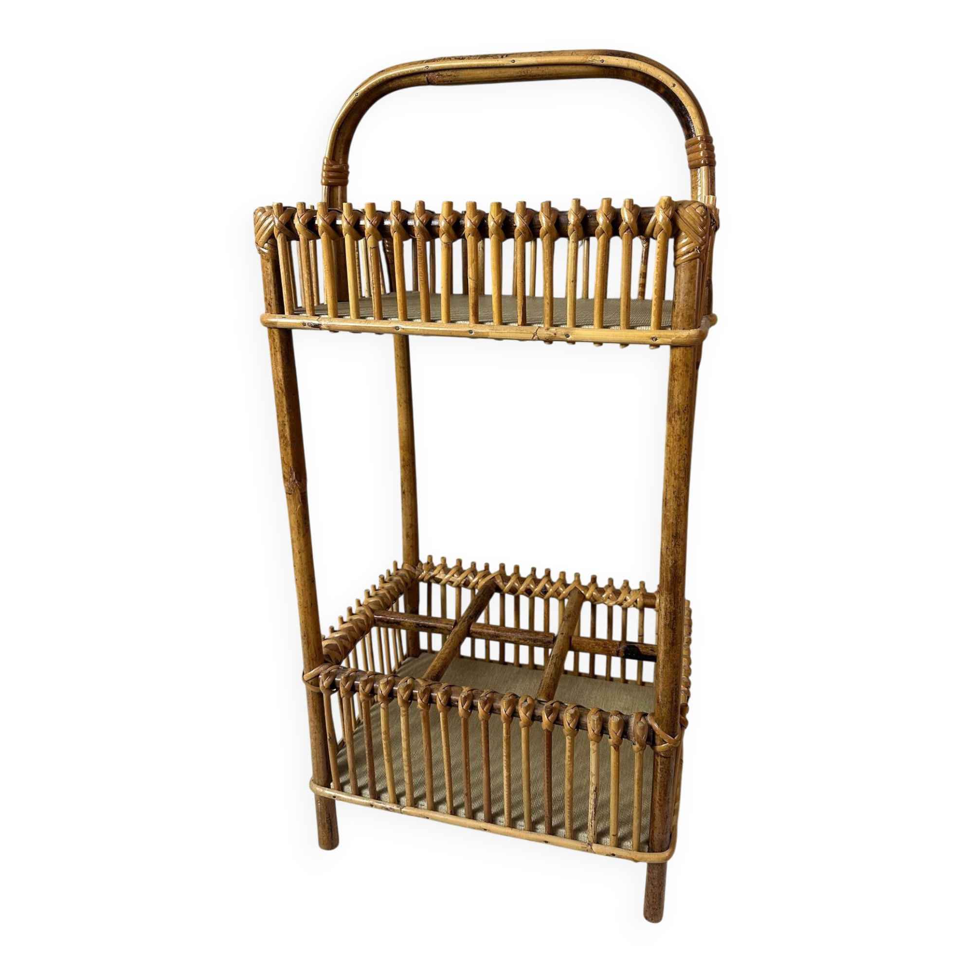 Rattan bottle holder