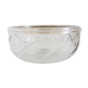 Bowl in crystal cut and massive silver