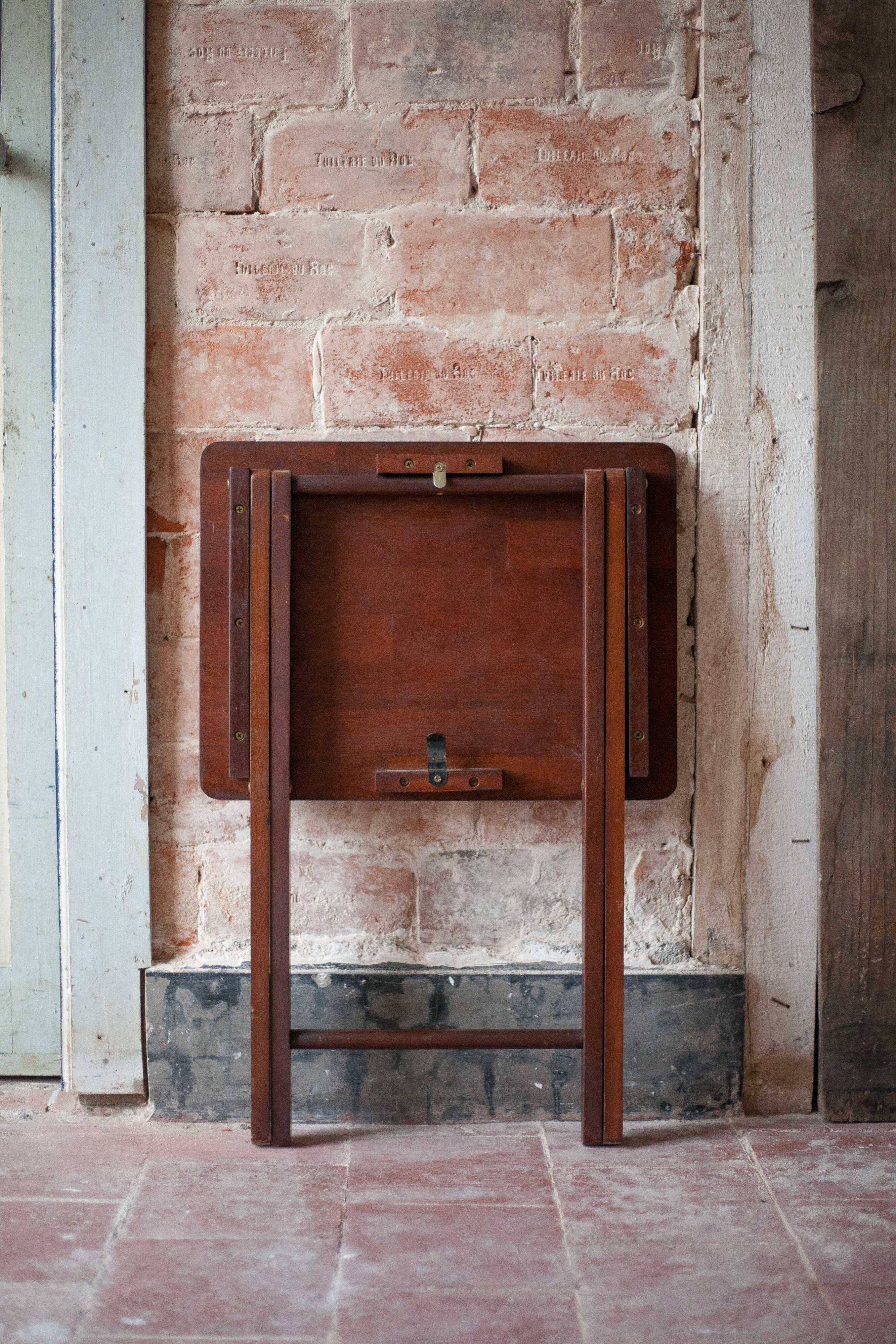 Table d'appoint pliante en bois