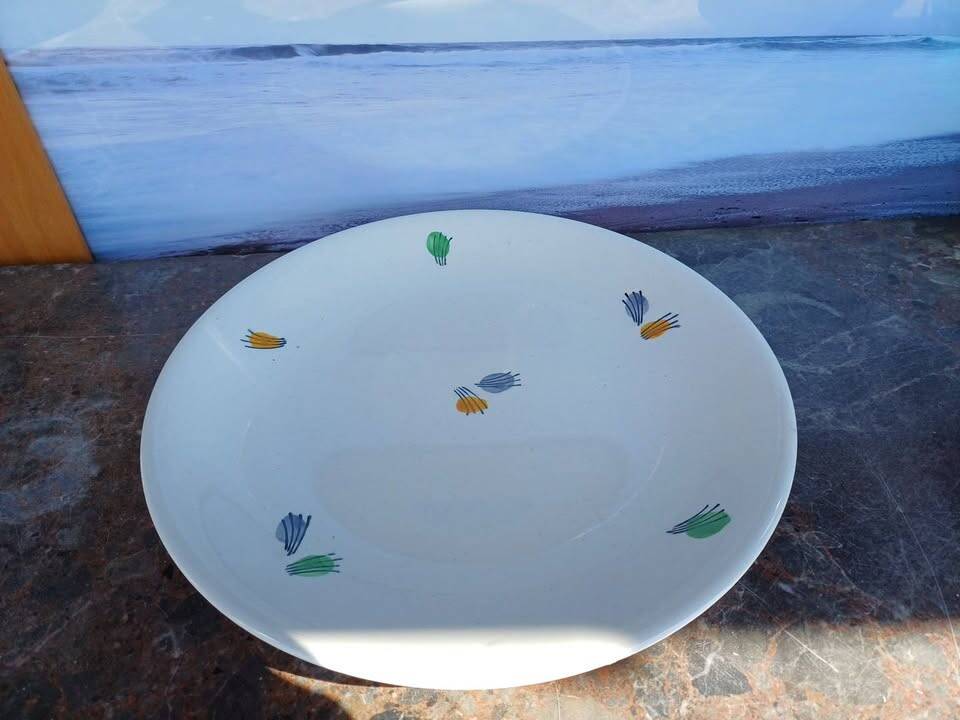 Round dish 30cm Gien franklin 1960