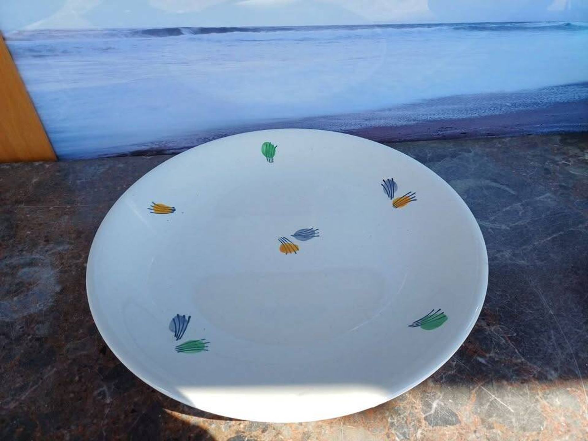 Round dish 30cm Gien franklin 1960
