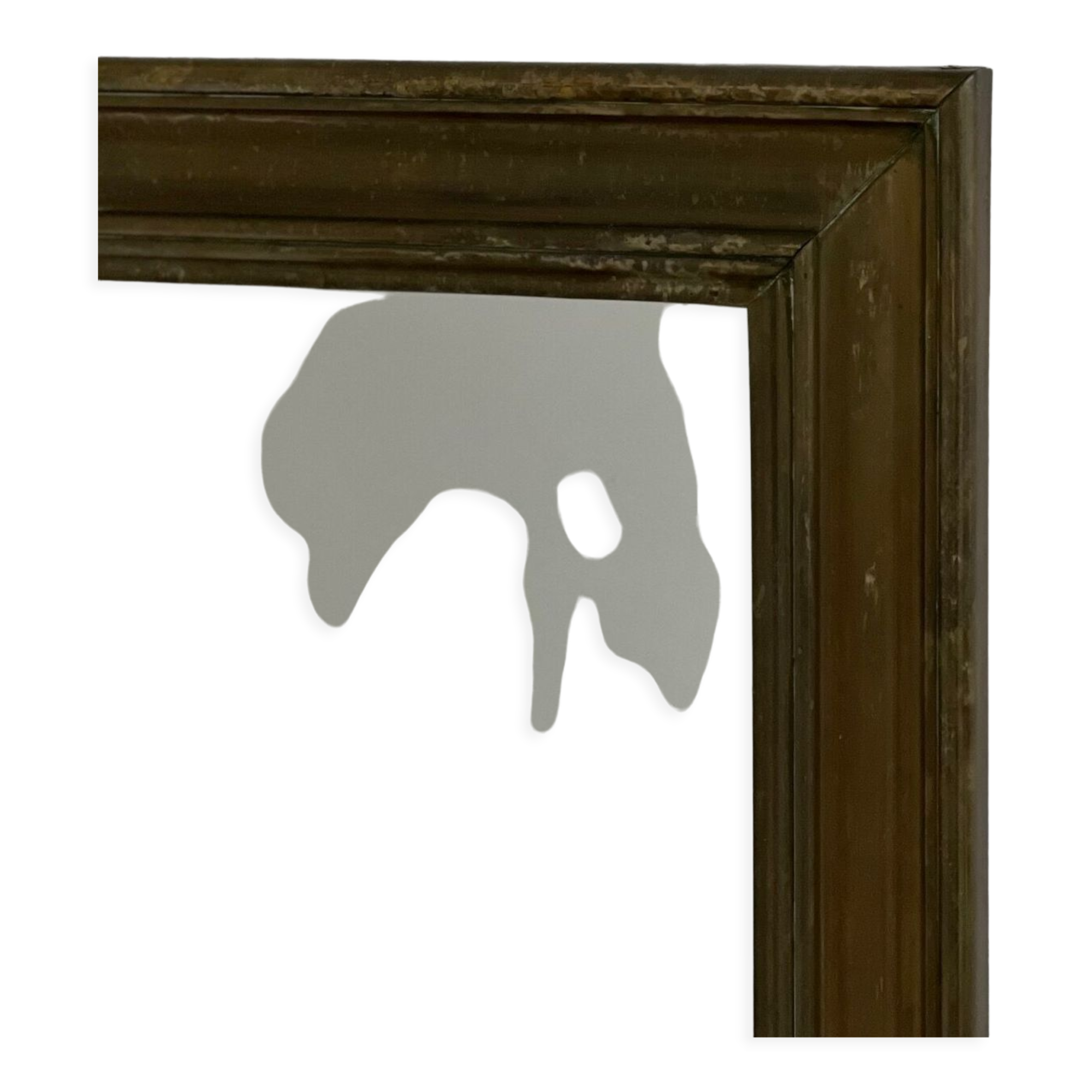 Antique french brass bistro mirror