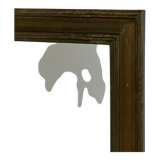 Antique french brass bistro mirror